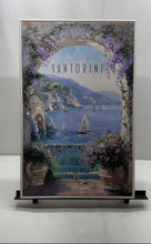 Load image into Gallery viewer, Santorini Sailboat Cityscape Wall Decorative Portrait Framed Art Print
