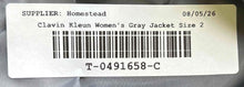 Load image into Gallery viewer, Calvin Klein Womens Gray Long Sleeve Pockets Notch Lapel Two-Button Jacket Sz 2
