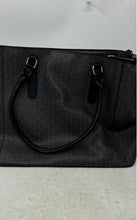 Load image into Gallery viewer, Guess Womens Black And Gray Signature Faux Leather Double Handle Tote Handbag
