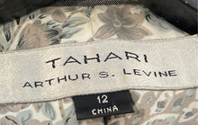 Load image into Gallery viewer, Tahari Arthur S. Levine Womens Gray Long Sleeve Four-Button Blazer Size 12
