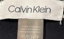 Load image into Gallery viewer, Calvin Klein Womens Black Windowpane Plaid Square Neck Pullover Blouse Top Sz XS
