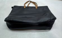 Load image into Gallery viewer, U.S. Polo Assn. Womens Black Leather Inner Pocket Double Handle Large Tote Bag
