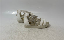 Load image into Gallery viewer, Michael Kors Girls White And Gold Sparkle Open Toe Ankle Strap Sandals Size 5

