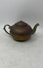 Load image into Gallery viewer, Vintage Copper Brass Brown Serving Tableware Side Handle Teapot With Lid
