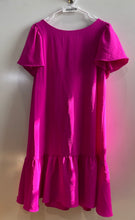 Load image into Gallery viewer, DKNY Womens Pink Short Sleeve Round Neck Back Zip Shift Dress Size 12
