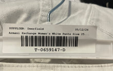 Load image into Gallery viewer, Armani Exchange Womens White Denim Light Wash Skinny Leg Jeans Size 25S
