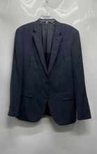 Load image into Gallery viewer, Hugo Boss Mens Blue Long Sleeve Pockets Notch Lapel Two-Button Blazer Size 44R
