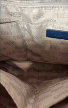 Load image into Gallery viewer, Michael Kors Womens Nomad Blue Leather Shoulder Strap Zip Top Lined Hobo Bag
