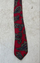Load image into Gallery viewer, DAKS Mens Multicolor Paisley Print Silk Adjustable Pointed Tie One Size
