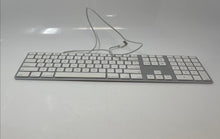Load image into Gallery viewer, Apple Model A1243 White Silver Tone Wired Numeric Keypad Keyboard Not Tested
