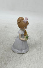 Load image into Gallery viewer, Enesco Growing Up Birthday Girls 4 Year Old Brown Hair Porcelain Figurine
