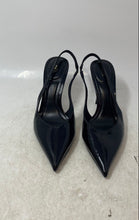 Load image into Gallery viewer, Zara Womens Black Patent Leather Pointed Toe High Slingback Heels Size EUR 36
