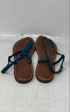 Load image into Gallery viewer, Sam Edelman Womens Gigi Blue Brown Leather Adjustable Strap Thong Sandals Sz 8 M
