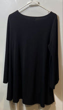 Load image into Gallery viewer, Alfani Womens Black Long Sleeve Round Neck High Low Hem Tunic Blouse Top Size M
