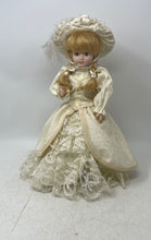 Load image into Gallery viewer, Vintage Collection Blonde Hair Victorian Porcelain Doll In Wedding Dress
