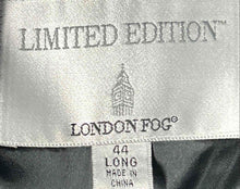 Load image into Gallery viewer, London Fog Mens Black Long Sleeve Limited Edition Belted Trench Coat Size 44L
