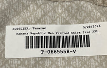 Load image into Gallery viewer, Banana Republic Mens Gray Geometric Long Sleeve Soft Wash Button-Up Shirt Sz XXL
