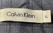 Load image into Gallery viewer, Calvin Klein Mens Blue Plaid Cotton Long Sleeve Collared Button-Up Shirt Size XL
