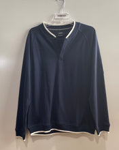Load image into Gallery viewer, Alfani Mens Blue Long Sleeve Baseball Collar Pullover Sweatshirt Size Large
