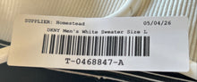 Load image into Gallery viewer, DKNY Mens White Long Sleeve Quarter-Zip Pullover Sweater Size Large
