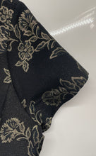 Load image into Gallery viewer, Ann Taylor Womens Black Floral Print Glitter Short Sleeve Mini Dress Size 16
