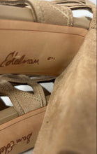 Load image into Gallery viewer, Sam Edelman Womens Yeager Beige Caged Block Heel Back Zip Strappy Sandals Size 9
