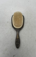 Load image into Gallery viewer, Silver Color Floral Ornate Handle Collectible Handheld Vanity Hair Brush
