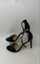 Load image into Gallery viewer, Aldo Womens Cardross Black Leather Stiletto Ankle Strap Heels Size 8.5
