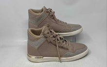 Load image into Gallery viewer, Aldo Mens Gold Taupe Rhinestone Round Toe High Top Sneaker Shoes Size 9
