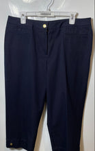 Load image into Gallery viewer, St. John Sport Womens Blue Button Front Two Pockets Capri Pants Size 14
