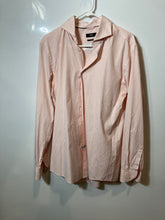 Load image into Gallery viewer, Hugo Boss Mens Pink Striped Cotton Long Sleeve Slim Fit Dress Shirt Size 41
