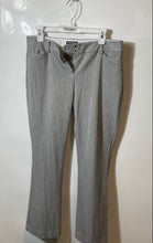Load image into Gallery viewer, Express Womens Gray Heather Columnist Flat Front Bootcut Leg Dress Pants Size 8S
