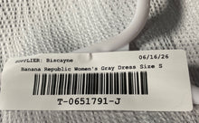 Load image into Gallery viewer, Banana Republic Womens Gray Short Cap Sleeve Notch Neck Shift Dress Size PS
