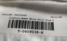 Load image into Gallery viewer, Fanatics Womens White Short Sleeve Miami Dolphins Football-NFL T-Shirt Size S
