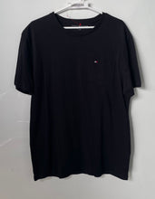Load image into Gallery viewer, Tommy Hilfiger Mens Black Cotton Short Sleeve Crew Neck T-Shirt Size Large
