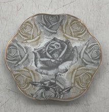 Load image into Gallery viewer, Lot Of 12 Pcs Lorren Home Trends Gray Gold Rose Porcelain Cups And Plates Set
