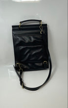 Load image into Gallery viewer, Cnoles &amp; Design Womens Black Leather Top Handle Adjustable Strap Backpack
