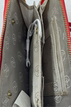 Load image into Gallery viewer, Adrienne Vittadini Studio Womens Red Faux Leather Zip-Around Wristlet Wallet
