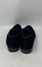 Load image into Gallery viewer, Carlo Morandi Mens Blue Velvet Round Toe Slip-On Loafer Shoes Size 11D
