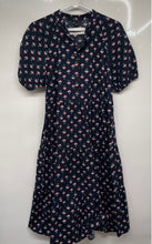 Load image into Gallery viewer, Ann Taylor Womens Multicolor Floral Short Sleeve A-Line Dress Size Medium
