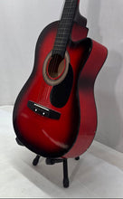 Load image into Gallery viewer, Black Red Cutaway 6-String Right Handed Classical Style Acoustic Guitar
