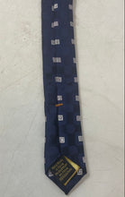 Load image into Gallery viewer, Donald J. Trump Mens Blue Geometric Print Silk Adjustable Designer Tie With Tags
