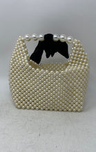 Load image into Gallery viewer, Unbranded Womens White Beige Pearl Embellished Elegant Top Handle Handbag
