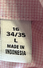 Load image into Gallery viewer, Calvin Klein Mens Pink Printed Long Sleeve Slim Fit Stretch Dress Shirt Size L
