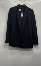 Load image into Gallery viewer, Express Womens Black Notch Lapel Pockets Double-Breasted Blazer Sz XS With Tags

