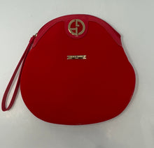 Load image into Gallery viewer, Giorgio Armani Beauty Womens Red Zipper Dome Wristlet Makeup Cosmetic Bag
