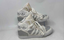 Load image into Gallery viewer, Adidas Womens Extaball White Silver Tone Gliters Leather Sneaker Shoes Size 7
