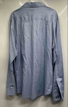 Load image into Gallery viewer, Calvin Klein Mens Blue White Grid Check Long Sleeve Dress Shirt Size 17.5 36/37
