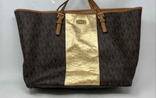 Load image into Gallery viewer, Michael Kors Womens Jet Set Brown And Beige Signature Shoulder Tote Handbag
