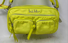 Load image into Gallery viewer, Nicole Miller Womens Neon Yellow Inner Pocket Crossbody Handbag With Tag
